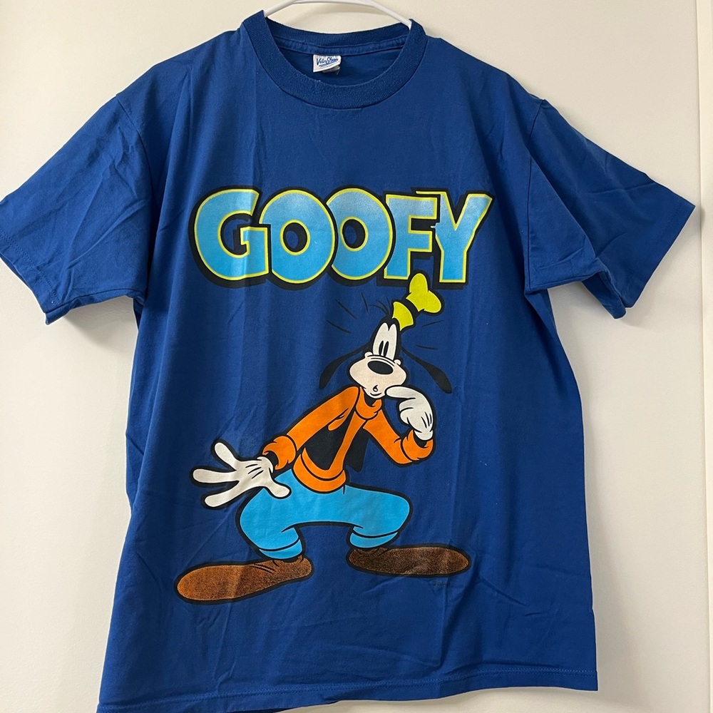 vintage deadstock Goofy big print shirt Velva Sheen tee - 80s 90s Disney NWOT - Picture 2 of 7